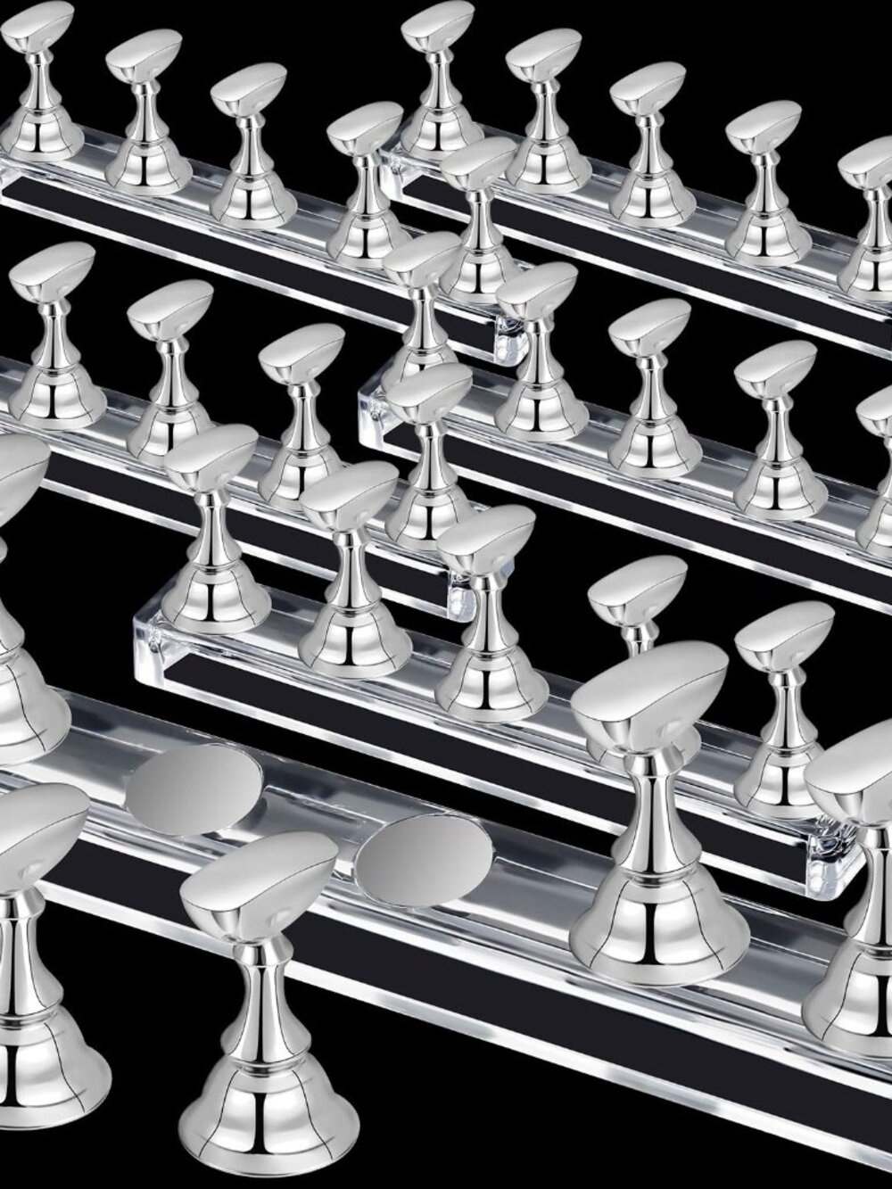 6 Magnetic Nail Stand,Silver